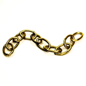 1" Long Link Solid Brass Brazed Oval Link Chain