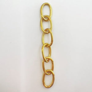 5/8" Long Link Solid Brass Brazed Oval Link Chain