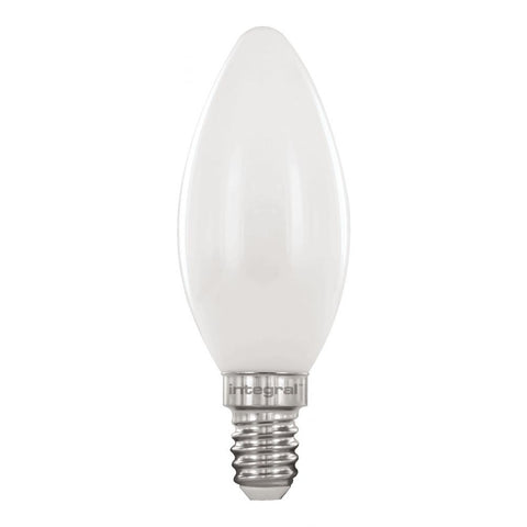 Integral LED Lamp, E14, 2.7W (25W), 2700K, Candle, Frosted, Non-Dimmable