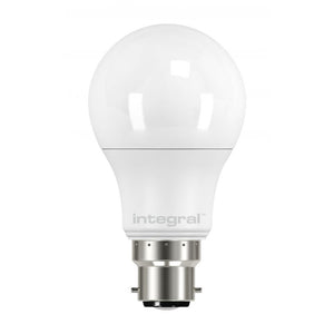 Integral LED Lamp, B22, 8.6W (60W), 2700K, GLS Classic Globe, Frosted, Non-Dimmable