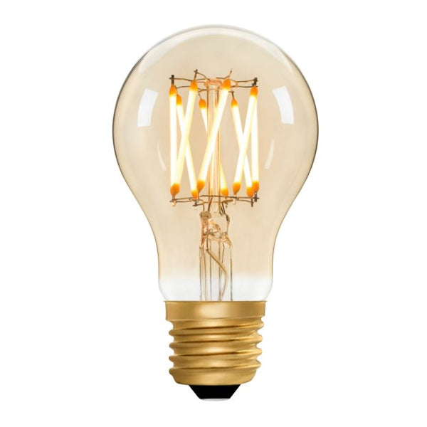 Zico LED Filament Lamp, E27, 6W, 2200K, A60 GLS, Amber, Dimmable