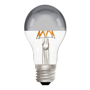 Zico LED Filament Lamp, E27, 6W, 2700K, A60 GLS, Silver Reflector, Dimmable