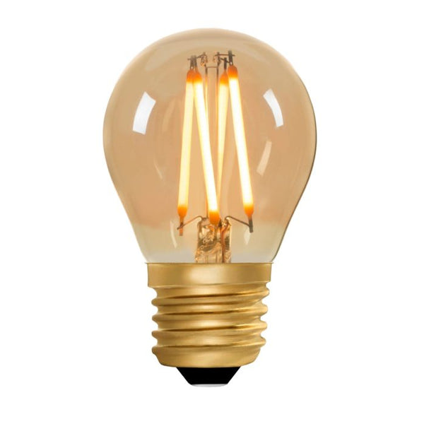 Zico LED Filament Lamp, E27, 4W, 2200K, G45 Golfball, Amber, Dimmable
