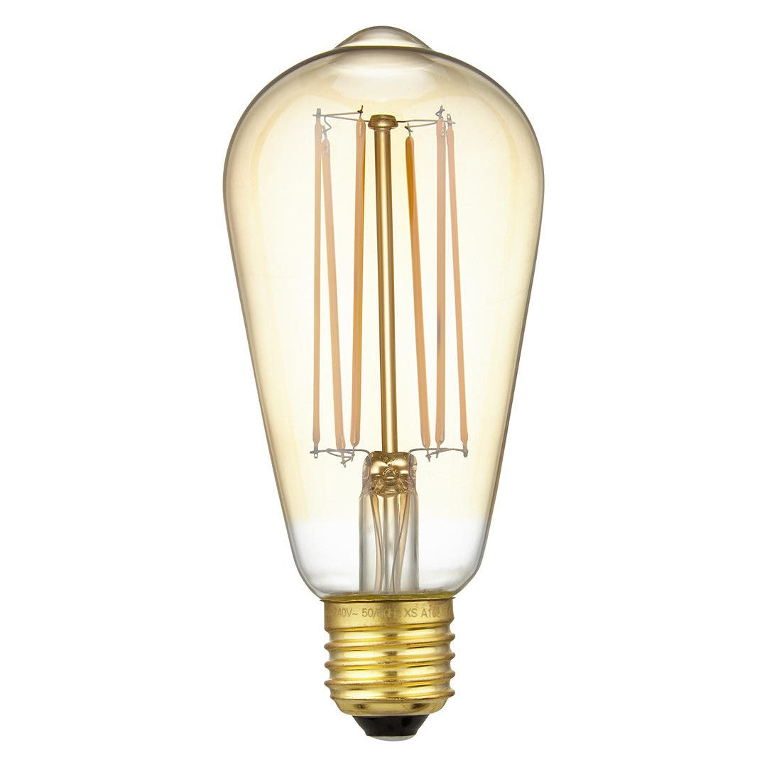 Calex LED Filament Lamp, E27, 3.5W, 2100K, ST64 Squirrel Cage, Gold, Dimmable