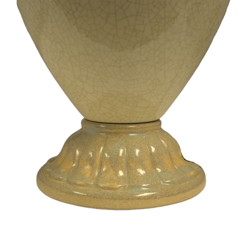 Ivory Crackle Glazed Urn Table Light
