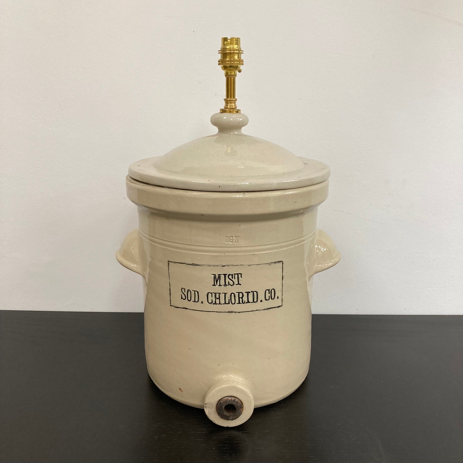Vintage Doulton Ceramic Table Lamp Base - Sodium Chloride