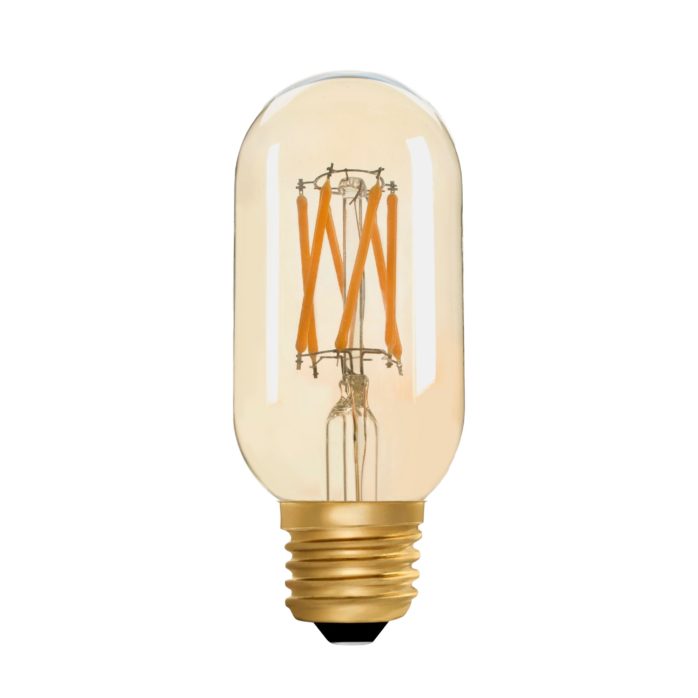 Zico LED Filament Lamp, E27, 4.5W, 2200K, T45 Radio, Amber, Dimmable